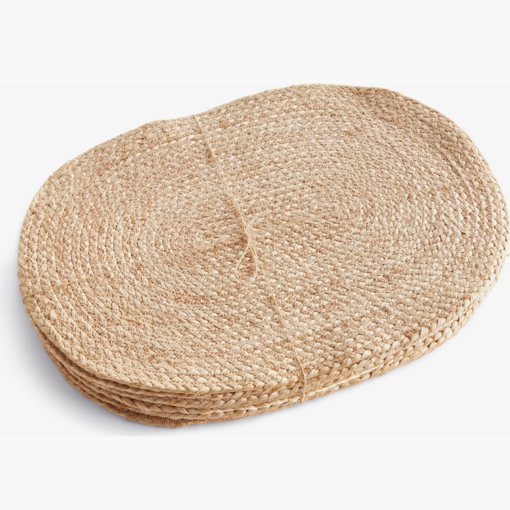 Napa Home & Garden Jute Coil Oval Placemats (8)